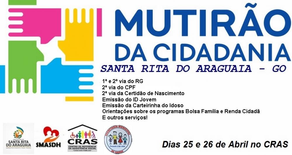 Mutirão da Cidadania acontece nesta quarta